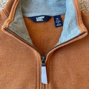 Lands' End Bedford Rib Quarter-Zip Sweater